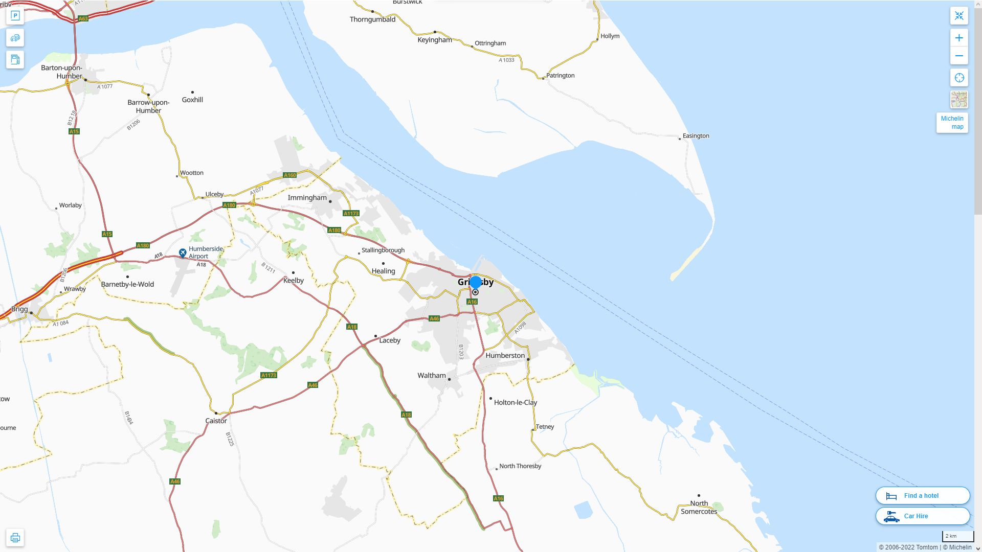 Grimsby Highway and Road Map